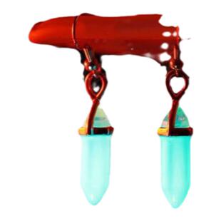 加拿大代购Opalite◇手作复古蛋白石发光绿松石色925纯银夜光耳环