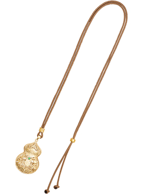 方糖家古法沙金葫芦编绳项链