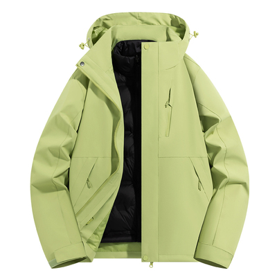 唐狮集团DESSO羽绒服女冬季新款三合一可拆卸白鸭绒冲锋衣外套男