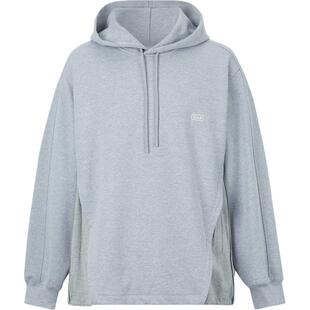 【38焕新周】SOLID HOMME男士宽松拉链细节棉质平纹布帽衫