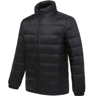 新品黑色超轻排骨羽绒服女士秋冬季男立领休闲保暖冲锋衣内胆外套