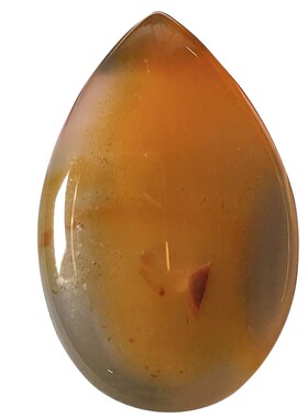 海洋玉髓椭圆吊坠天然玛瑙草花