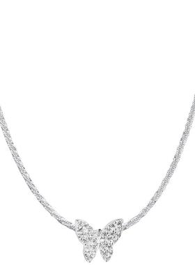 吴越老银铺S925银蝶翼逐光银项链