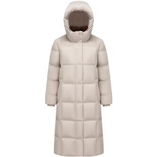 波司登羽绒服女士长款过膝鹅绒高端商务休闲冬季保暖连帽气质外套