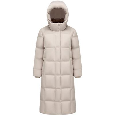 波司登商务长款过膝连帽鹅绒服