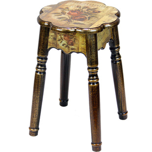 简约餐桌凳子家用餐厅吃饭餐凳防滑登子高北欧客厅实木圆凳梳妆凳