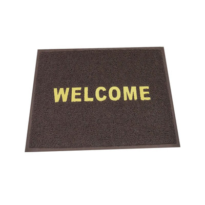 咖啡色welcome进门蹭土垫地垫