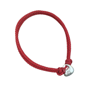 原创设计足银999实心银坨坨手链女 纯银小胖福坨手绳挂坠红绳礼物