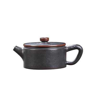 实用悬停锤纹坭兴陶手工汉瓦茶壶