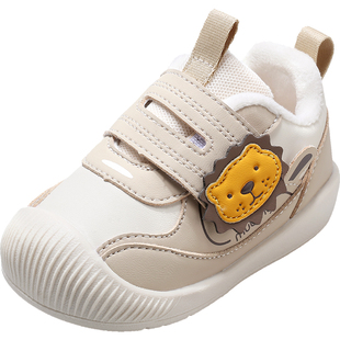 牧童小狮子童鞋宝宝学步棉鞋男童冬季婴幼儿鞋加绒保暖儿童鞋女童