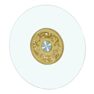 餐桌转盘钢化玻璃桌子圆桌旋转加厚大圆饭桌酒店桌面家用底座10MM