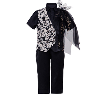 Colado扣诺男童礼服夏季西装马甲套装儿童模特走秀小主持人演出服