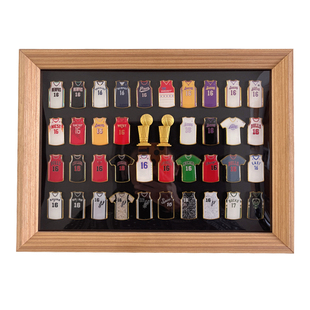 加索尔16号球衣徽章原创球迷胸针实木相框桌面摆台圣诞礼物装饰画