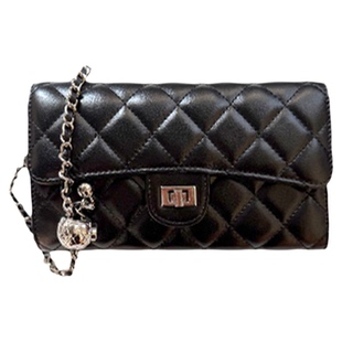 小香风金球零钱包女高级感菱格链条包包2026新款单肩斜挎手机包春