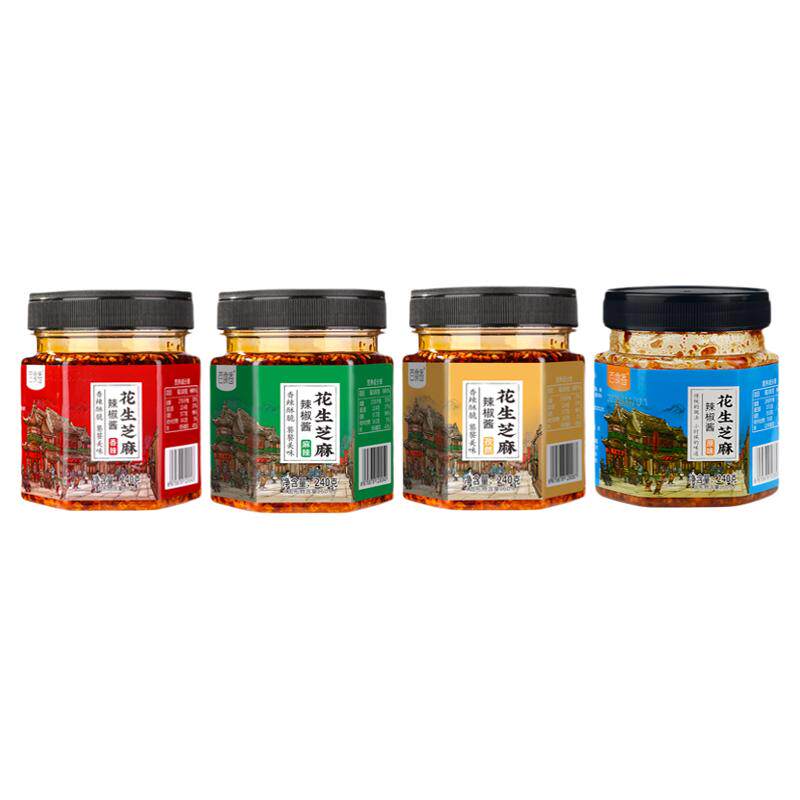 百食香石磨碎花生芝麻辣椒酱240g