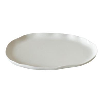 简约波浪边韩系早餐盘