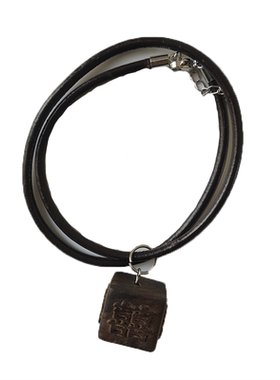 三环路木合金女项链方块