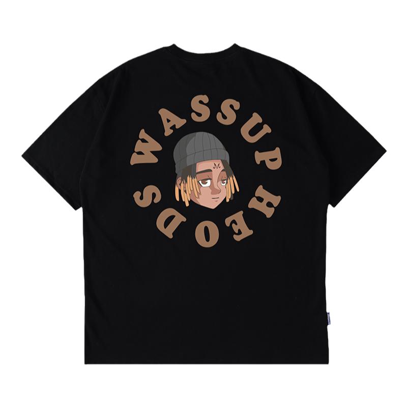 脏辫男孩潮牌短袖WASSUPHEODS