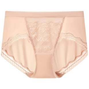 曼妮芬内裤女性感蕾丝裤高颜舒适纯棉内裆中腰低角裤女士20612461