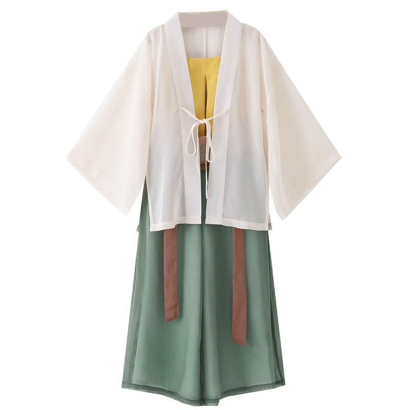 宋裤三件套日常清新大袖衫汉服
