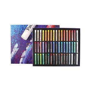 鲁本斯软性重彩油画棒24色36色48色套装美术生专用画笔艺术家珠光马卡龙白色蜡笔炫彩油彩颜料棒初学者专用纸
