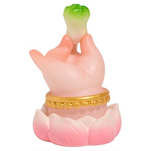 「百财尽收」玄学胖fufu佛手工位情绪稳定神器桌面解压小摆件车载