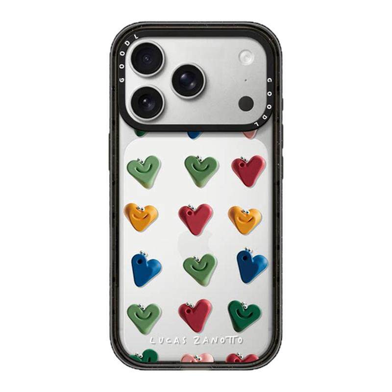 CASETiFiY联名Lucas Zanotto童趣彩色笑脸表情爱心适用苹果iPhone16pro/17ProMax磁吸15手机壳华强北平替男女