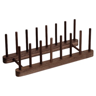 北美黑胡桃木书籍收纳神器陈列架实木书立架餐盘多格沥水置物架