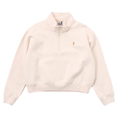 CHUMS洽洽鸟运动休闲女士短款加绒卫衣百搭立领套头上衣CH18-1320