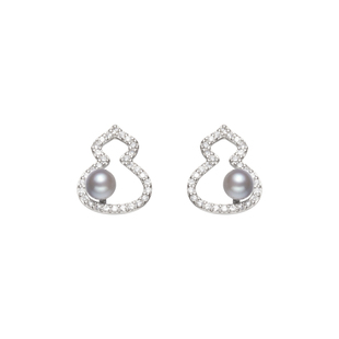 极致性价比  福禄来了 海水真多麻葫芦耳钉 4-5mm  S925银