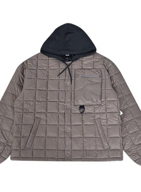 VANS范斯男子连帽拼色棉服夹克