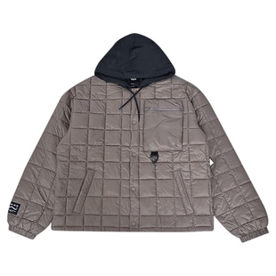 VANS范斯新款男子连帽拼色棉服夹克运动休闲宽松外套VN000QTG1NU