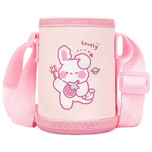 儿童保温杯水杯套便携可斜挎手提袋防烫带提绳卡通保护套杯袋小号