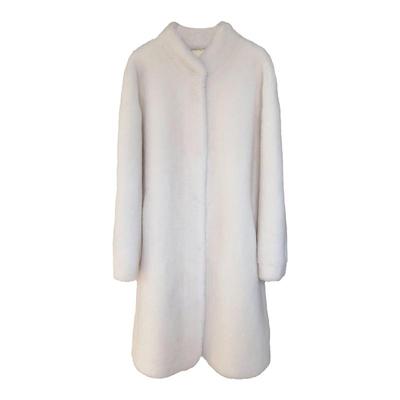 年轻款羊羔毛长款立领皮草外套女