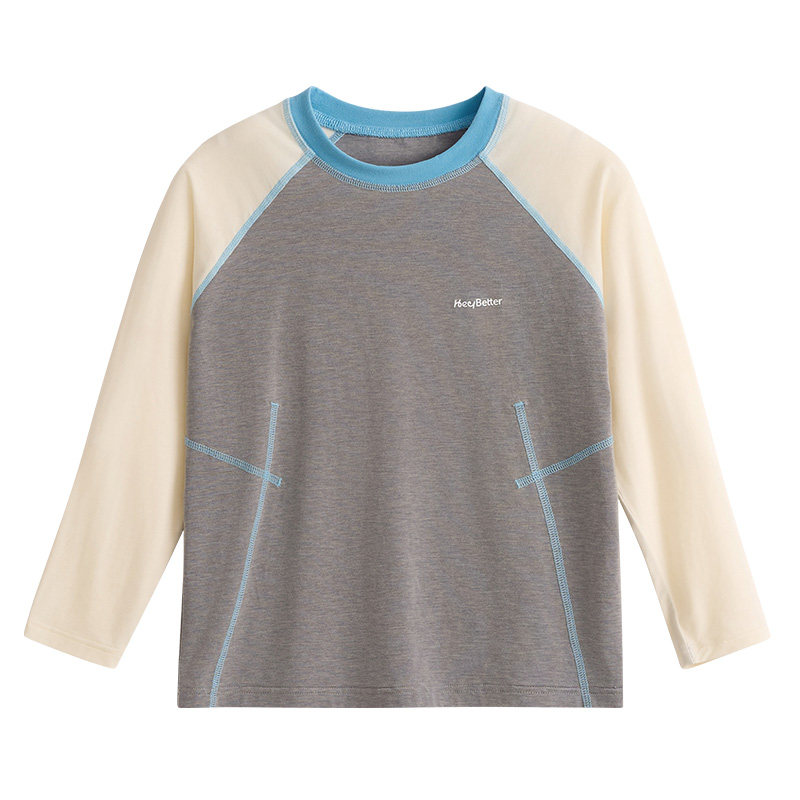 HeyBetter儿童美利奴羊毛长袖T恤调温户外圆领男女童春季打底上衣