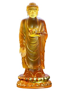 古法琉璃供奉摆件接引佛