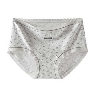 内裤女士2026新款100%纯棉裆抗菌无痕蕾丝中腰少女生法式三角短裤