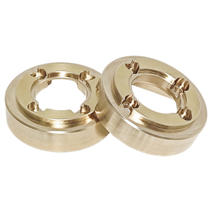 1/8美嘉欣H8P攀爬车不锈钢底盘护甲轮边黄铜配重块改装升级op配件