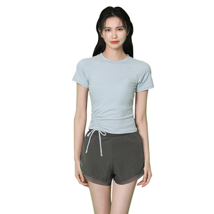 分体泳衣女泡温泉成人新款保守显瘦遮肚平角游泳馆专用游泳装女款