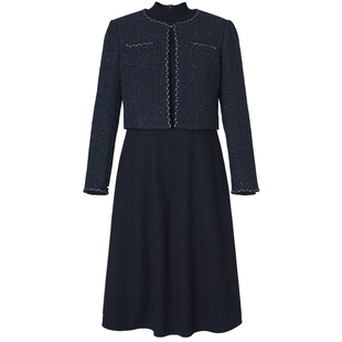 CADIDL卡迪黛尔【商场同款】香风两件套气质连衣裙女2025冬季新款