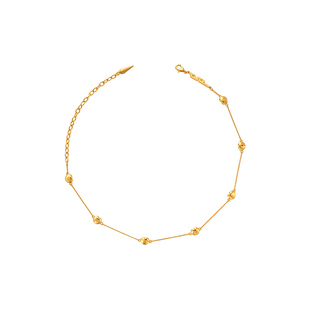 盐岛徐海乔同款笛卡尔mini胖心满天星不规则爱心项链金色配饰