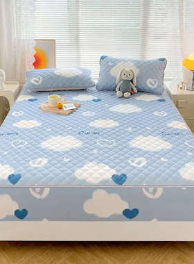 A类夹棉床笠单件加厚床罩2025新款床垫保护罩全包防滑床单床套罩