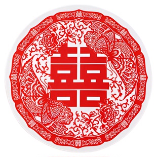 故宫 喜吉绵长静电贴龙凤百吉喜蝶相逢 婚房贴画 吉祥纹饰