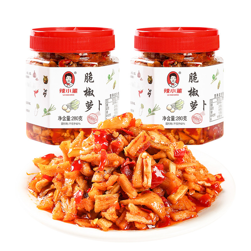 辣小董风干麻辣萝卜干湖南特产农家自制香辣爽脆萝卜条开胃下饭菜