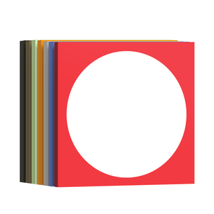 彩色边框卡纸33cm外方内圆加厚250G儿童绘画专用幼儿园环创手工裱画框画画硬纸片带边框红黑绿黄蓝粉色镜片纸