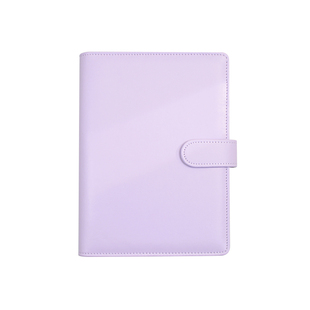 whateverA5活页夹手帐软面方格皮面康奈尔简约文艺ins风不硌手6孔活页本可拆卸考研单词本替芯厚活页纸网格本