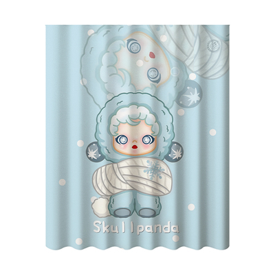 skullpanda浴帘隔断遮挡防水浴濂