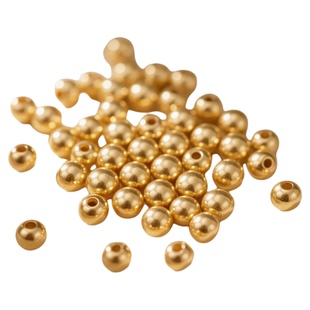 【黄金复刻版】高度保色镀24k金珠diy配件手串散珠红绳转运珠手链