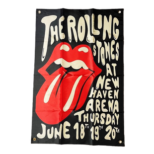 滚石乐队摇滚复古金属乐队海报vintage硬摇滚街头涂鸦装饰挂布画