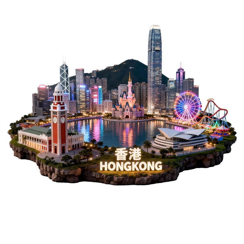 香港文创维多利亚港尖沙咀冰箱贴